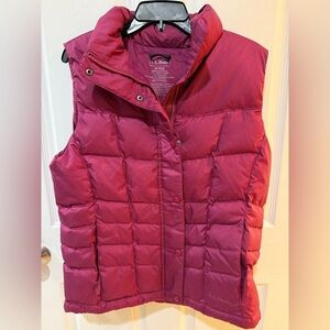 L.L. Bean Women's Magenta Pertex Classic Downtek Puffer Vest LNWOT
